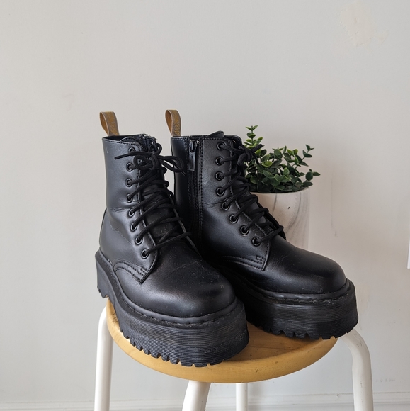 DOC MARTENS JADON VEGAN PLATFORM BOOTS - Picture 1 of 6